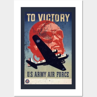 To Victory Recruiting Air Force WW2 Poster vintage Posters and Art